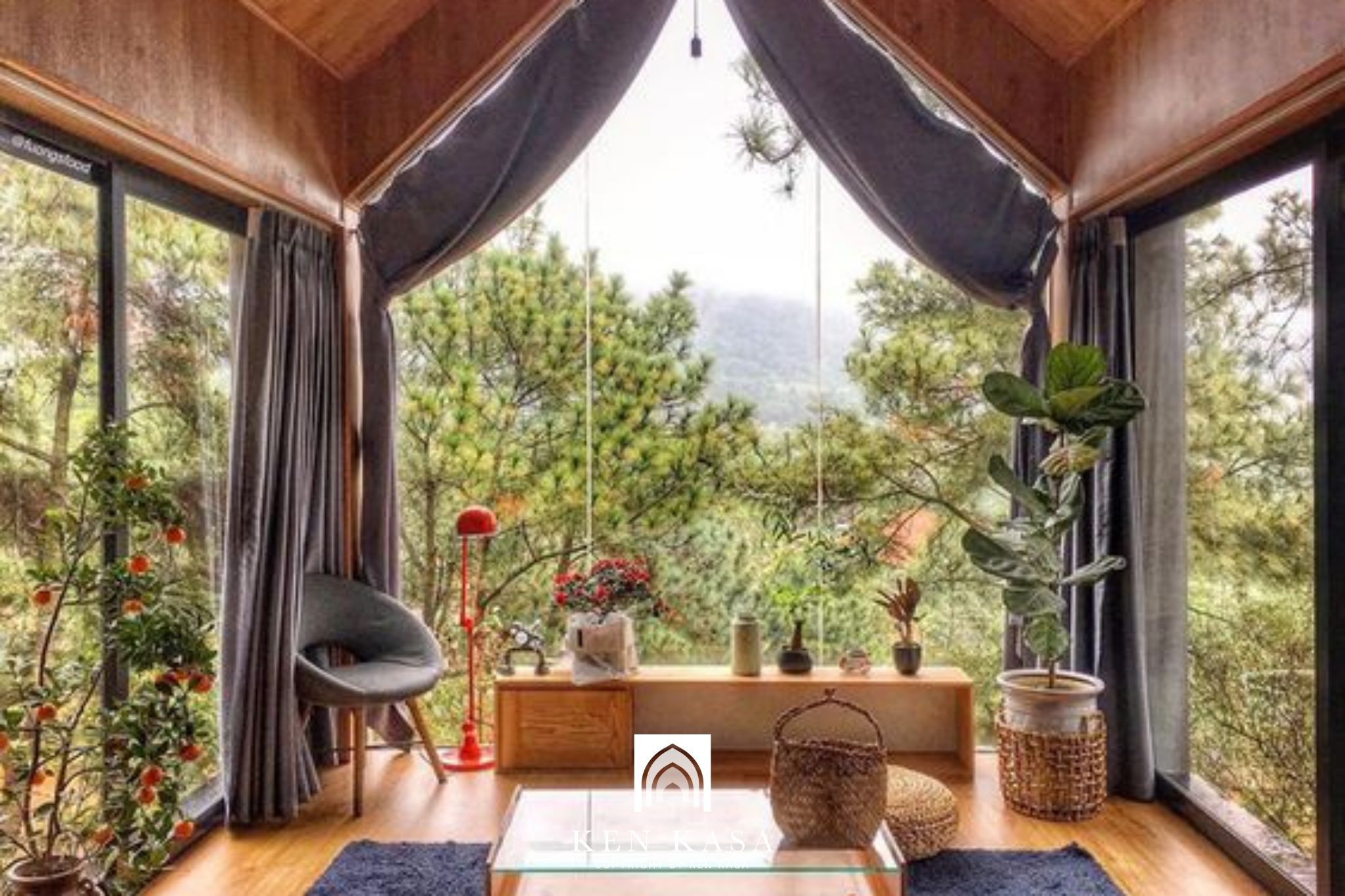 mẫu thiết kế phòng homestay giá rẻ nhà kính